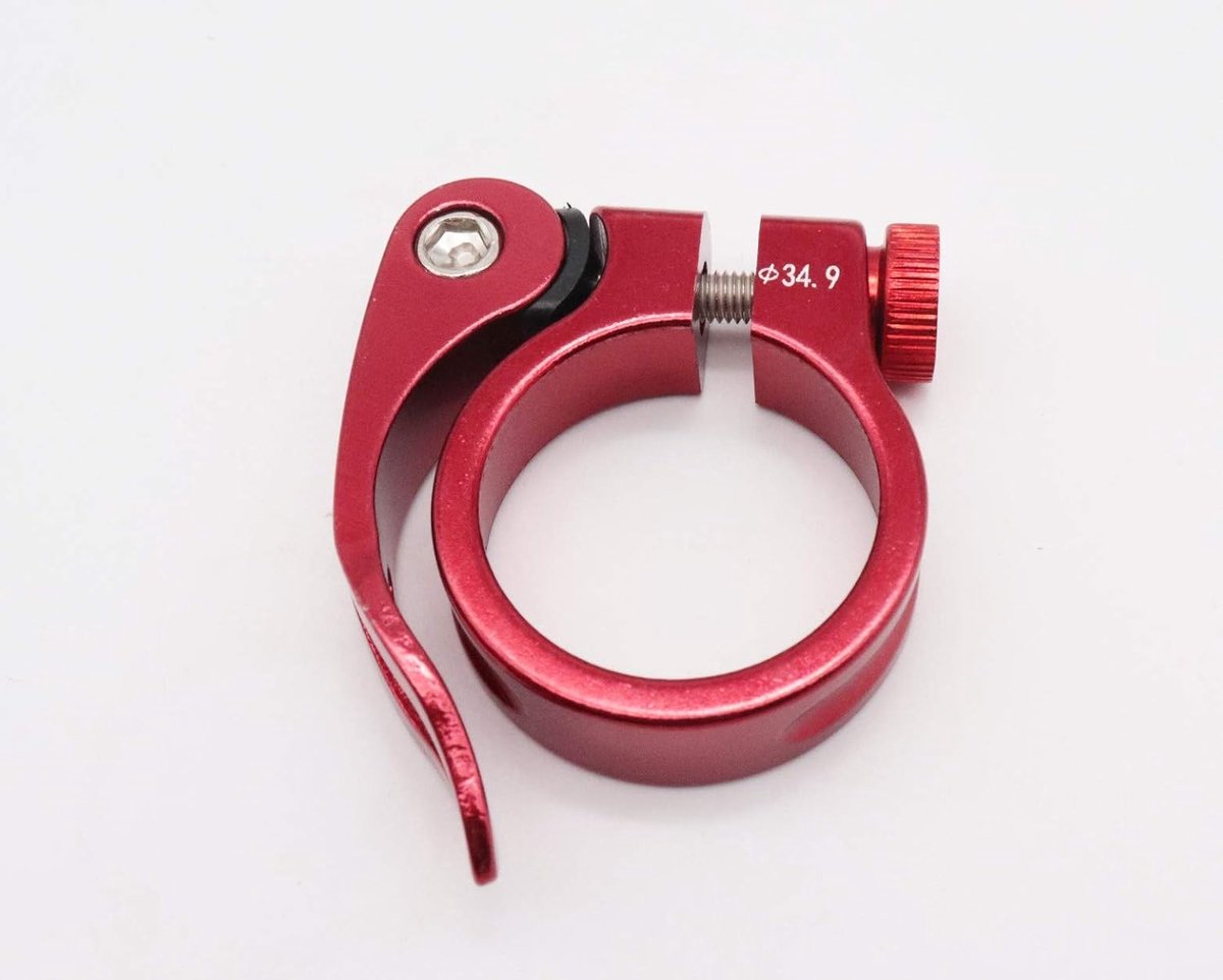 Zadelklem 34.9 mm - Aluminium met Snelsluiting - Lichtgewicht CNC - Geschikt voor MTB en E-Bike - SnelShoppen