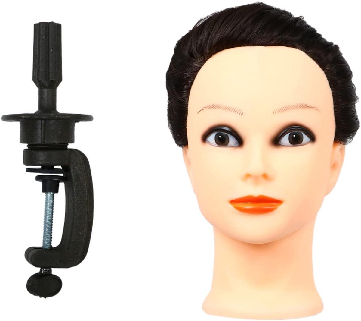 Oefenhoofd Synthetisch Haar - Mannequin Hoofd Kappershoofd - Haarstyling Oefenen - Krullen Blijven Goed