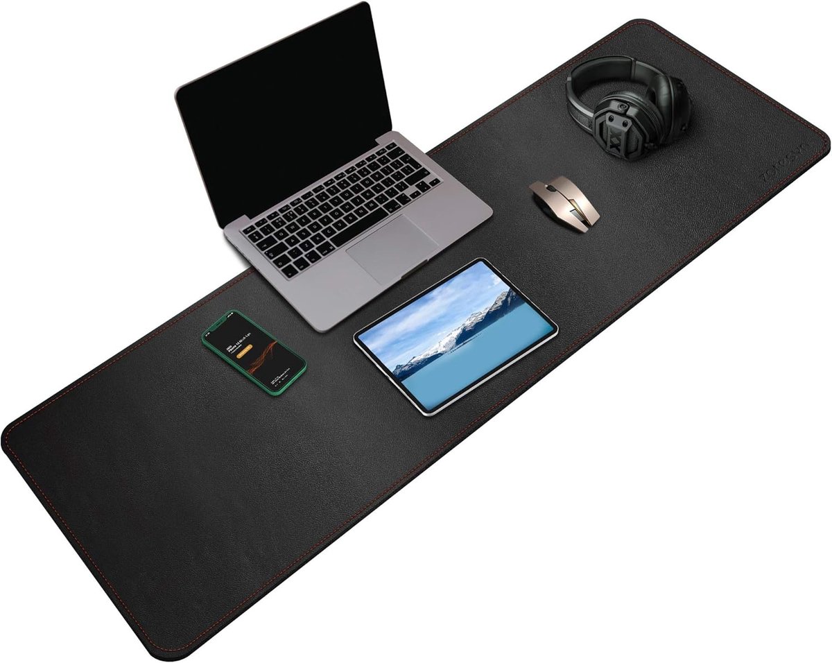 Gaming Mouse Pad 2XL (120x40cm) - PU Leer Desk Mat - Waterdicht en Antislip - Beschermt je bureau - ShopVlot