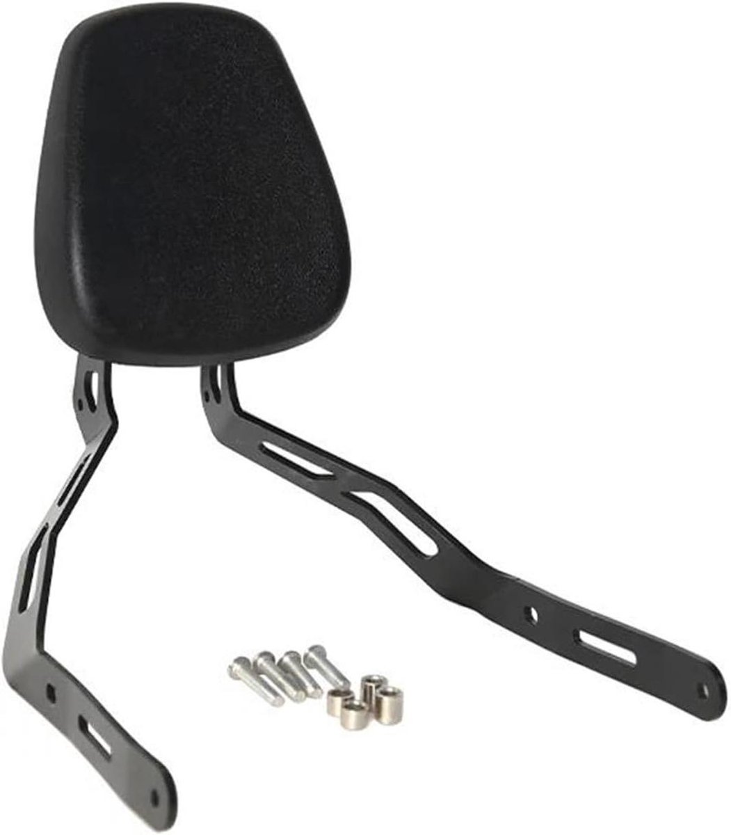Passagierskussen Motorfiets - Rugleuning Kussen - Comfortabel Rijden - Afneembare Rugsteun - 32 kg - Zwart