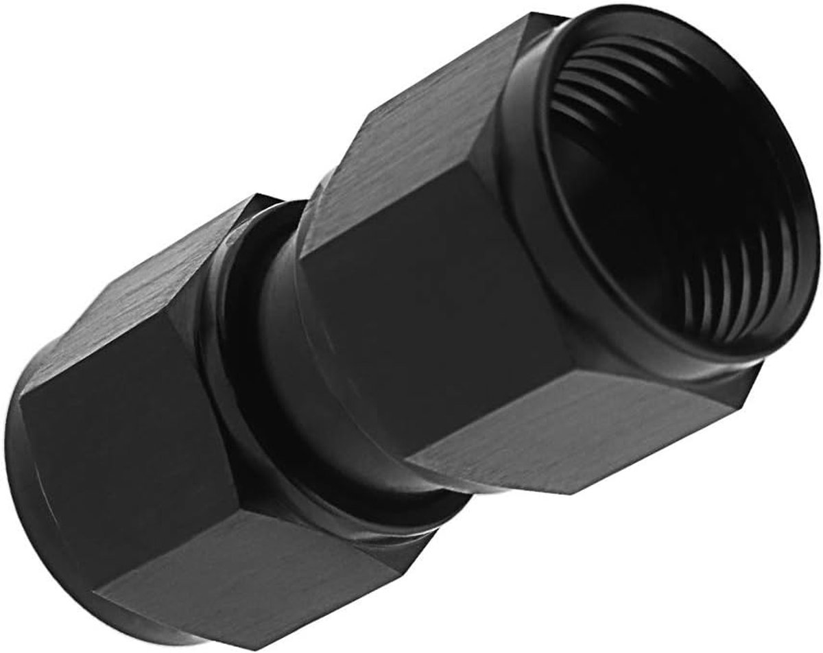 SnelShoppen - AN-6 Union Jack Fitting Adapter, AN6 Draad Koppeling, Geanodiseerd Aluminium, Vrouwelijk naar Vrouwelijk, Brandstof Slang Verbinder