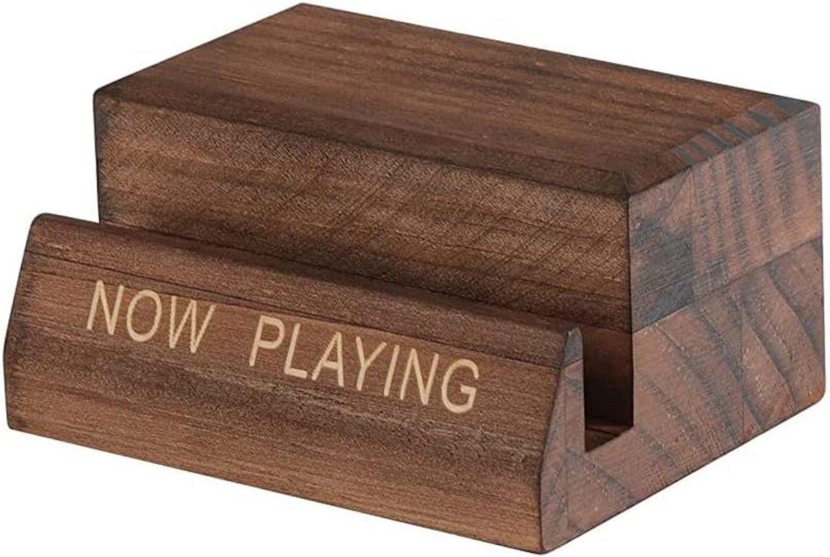 SnelShoppen - Vinyl record display - Minimalistische albumhoes standaard van hoogwaardig massief hout - Geschikt voor alle vinylplaten en cd's - Duurz