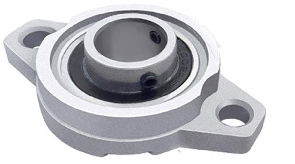 SnelShoppen - KFL001 Flenslagers Zelf Uitlijnende Kussenbloklagers voor Machines - Zinc Alloy 12MM - Hoogwaardige Lager voor Transportbanden en Mechan