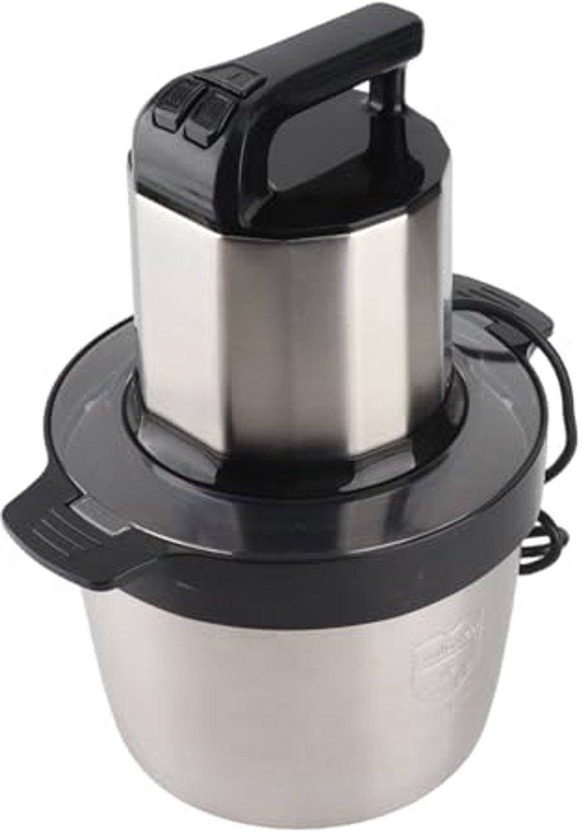 SnelShoppen - Elektrische Vleesinder 6L 1500W Roestvrijstalen Keukenmachine Blender C met 2 Versnellingen voor Efficiënt Vlees en Groenten Hakken