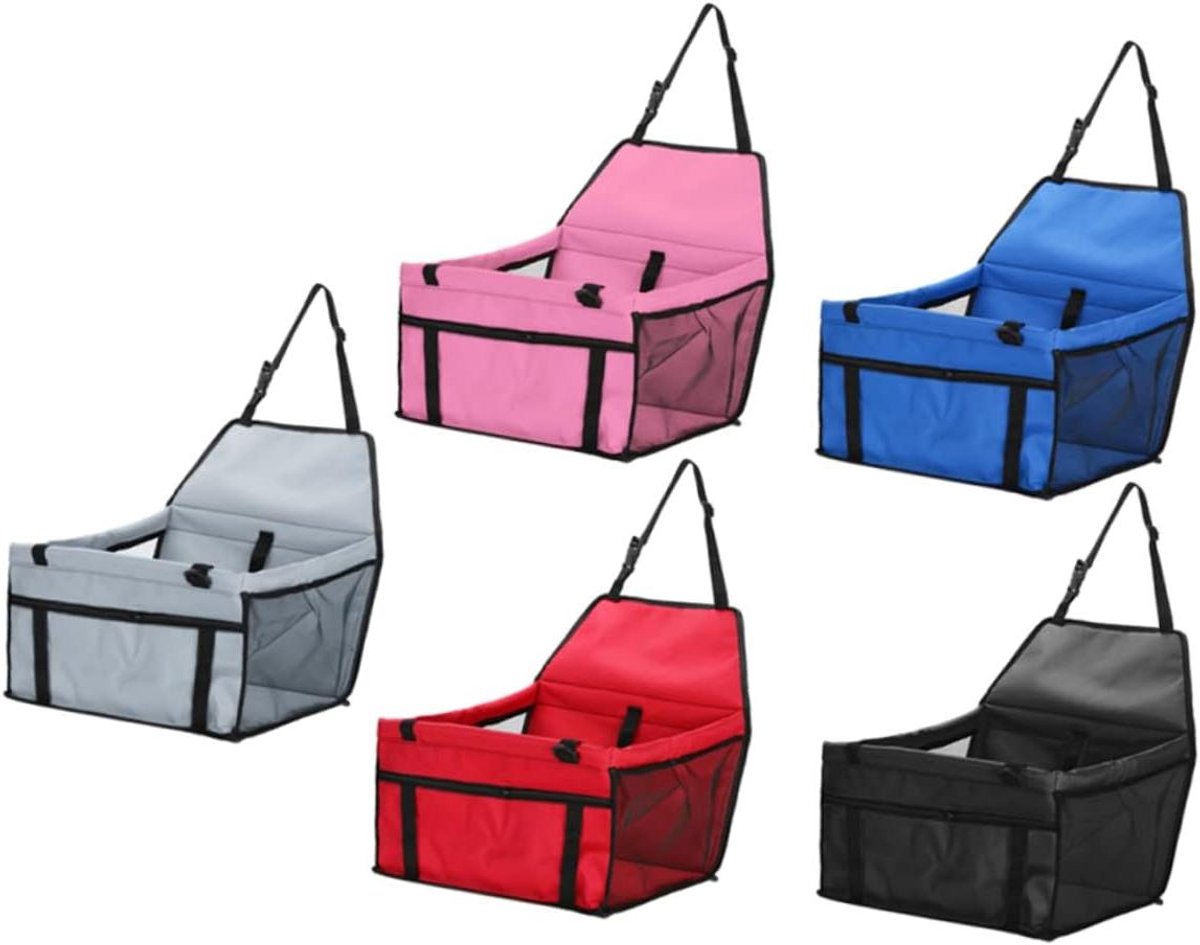 Honden Autotas - Reismand Hond - Veilige Reis - Met Veiligheidslijn - 40x30x25 cm - Zwart