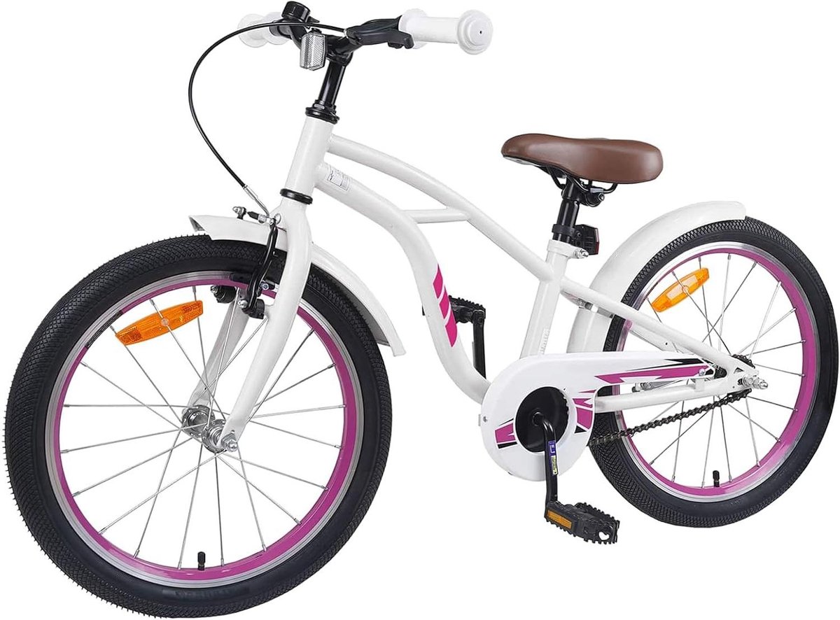 Kinderfiets sfiets sfiets Dagelijks Gebruik Stabiel Stalen Frame 22 inch Wit