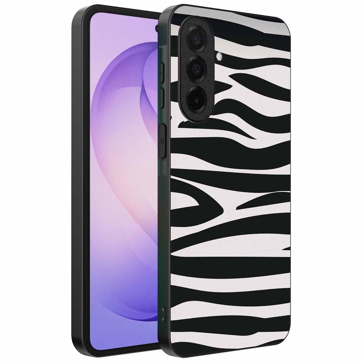 Geschikt voor Samsung Galaxy S26 Telefoonhoesje met zebra opdruk - TPU backcover case zebra design - Zwart Wit - Smartphonica geschikt voor Samsung Galaxy S26