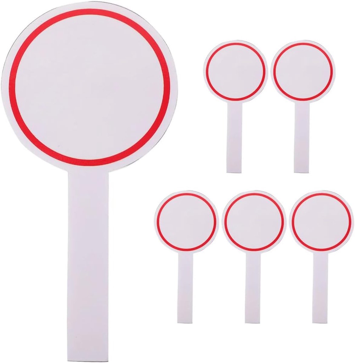 SnelShoppen - Set van 6 Portable Whiteboards - Erasable Bulletin Boards - Ideaal voor Referees, Evenementen, Feesten, School, Kinderen - 20 x 10 cm -