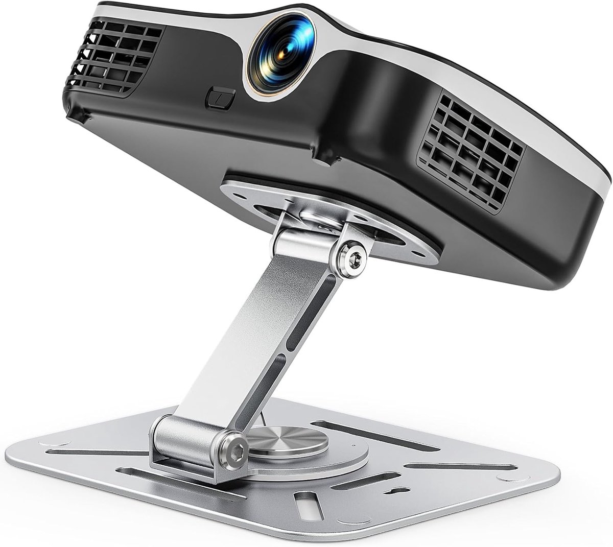 SnelShoppen - Desk Projector Stand, 360° Rotatie Projector Houder, Muurbeugel, Tafel Projector Steun, 1/4 Inch Schroef, Plafondmontage voor Thuisbiosc