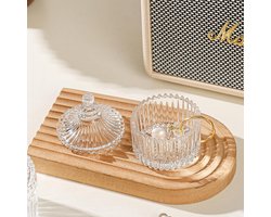 SnelShoppen - Sieraden Organiser Glazen Potten met Deksel Aesthetic Kamer Decoratie Sieraden Schaal Decoratieve Home Accessoires Kom Bruiloft Decorati
