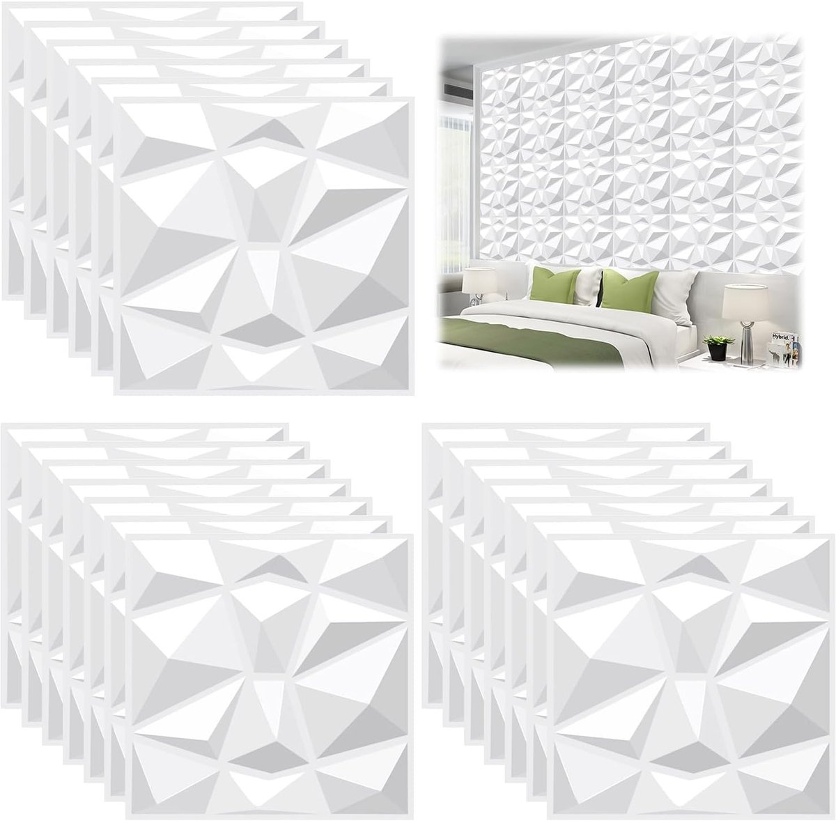 3D Wall Panels, Pack of 20 Self-Adhesive Stone Look, 30 x 30 cm, Kitchen Backing Wallpaper, Wall Tiles, Wall Stickers - ShopVlot