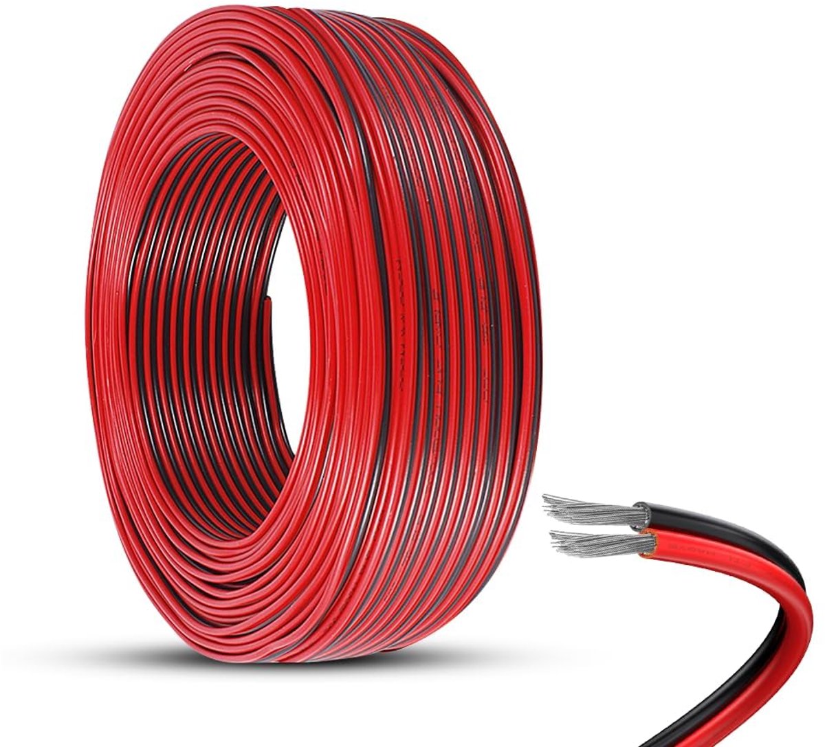 Elektrische Draad 0.5mm² - Geleide Tinned Koper - Dubbele Strengen - Ideaal voor LED Strips en Audio - ShopVlot