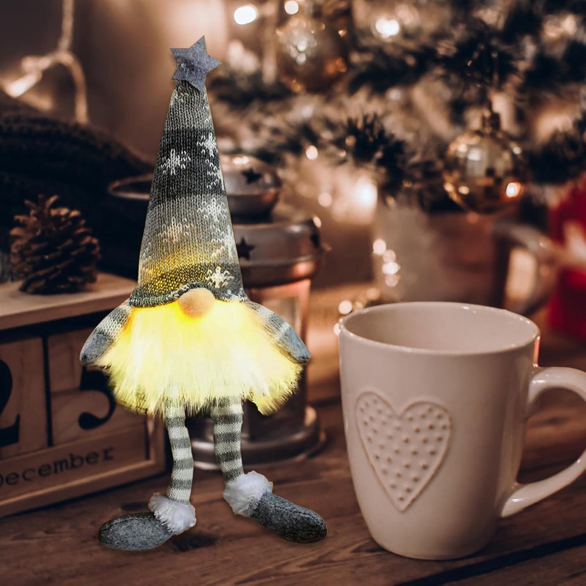 3 Pieces Luminous Christmas Gnome Plush Christmas Gnome Mini Christmas Figure Decoration for Indoor Christmas - ShopVlot — cadeau in Wonen & Interieur - foto 6