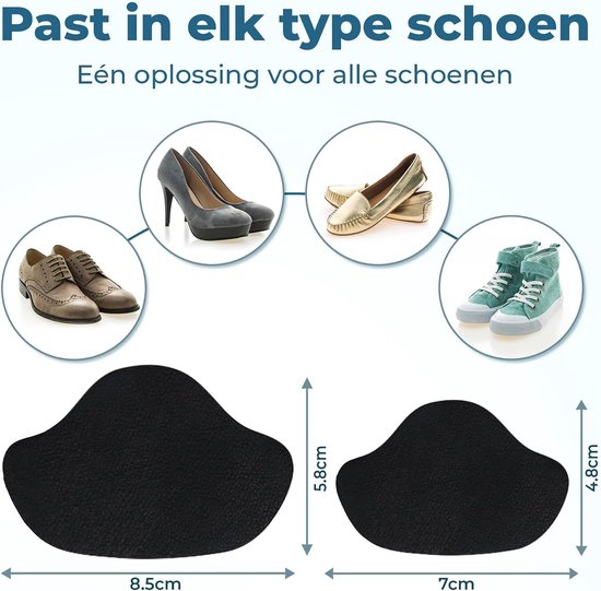 Hiel Reparatie Set - Zolen Schoen - Schoenen Herstellen - Zelfklevend Ontwerp - 4 Stuks - Zwart — afbeelding 2