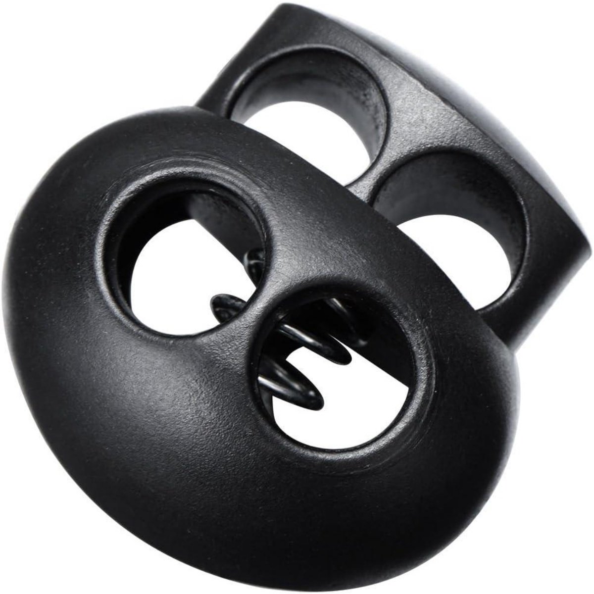 SSTRWGOOD 20 Stuks Koordstopper - Dubbele Gaatje Kordsluiting - Diameter 6mm - 2,3x2,0x1,7cm - Voorkomt Glijden van Veters en Koorden - Geschikt voor Jassen, Schoenen en Tassen - Duurzaam Kunststof - Complete Set