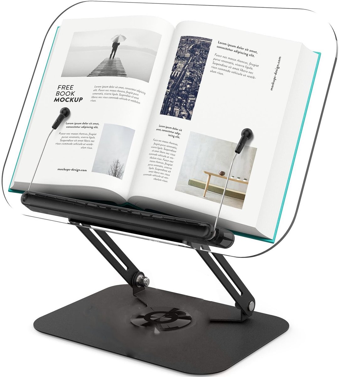 Omgoods - Verstelbare Acryl Boekhouder met 360° Rotatie