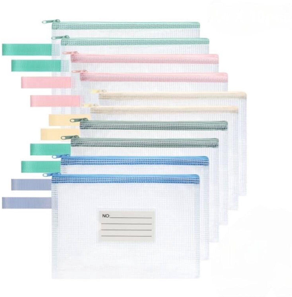 Omgoods - Documentenmap A4 - 10 Stuks Waterdichte Zipper Bags