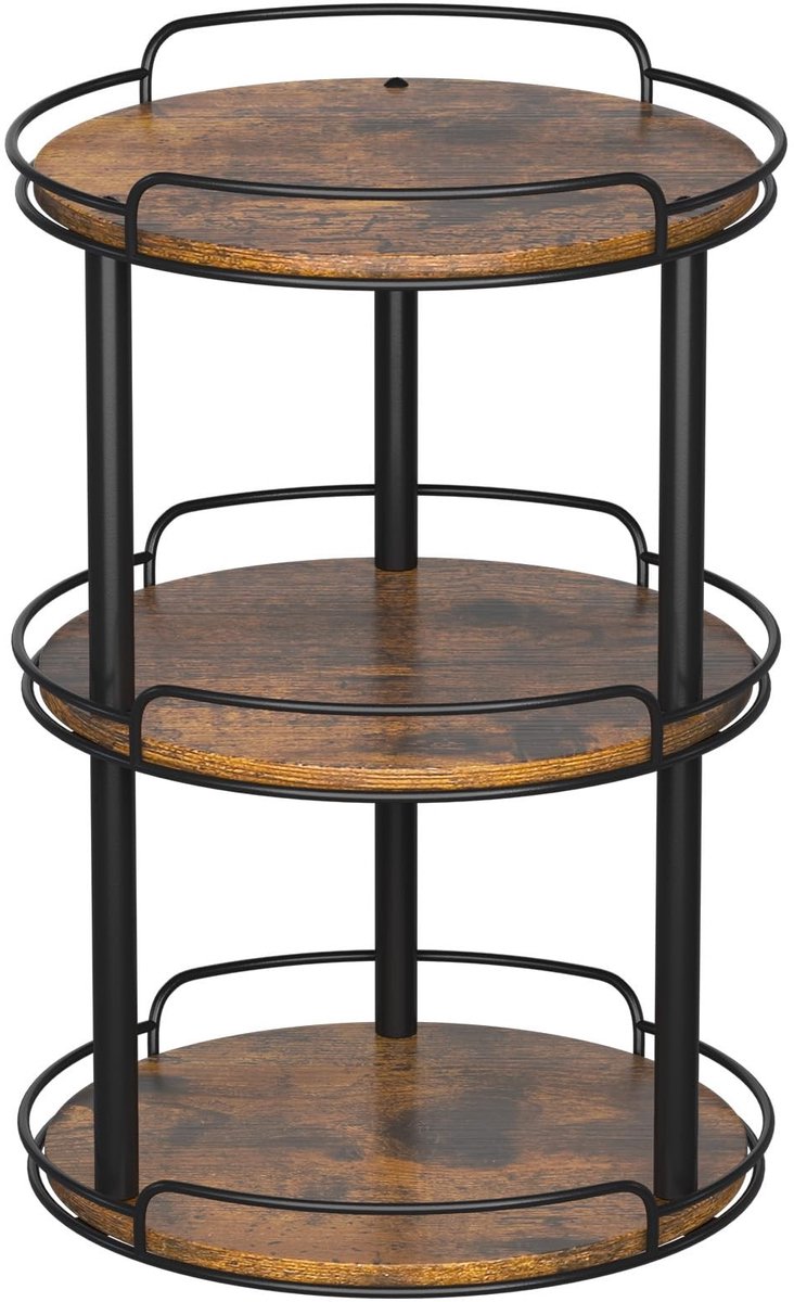 Omgoods - Houten Lazy Susan Draaitafel Organizer 12,2 inch, 3 Laags