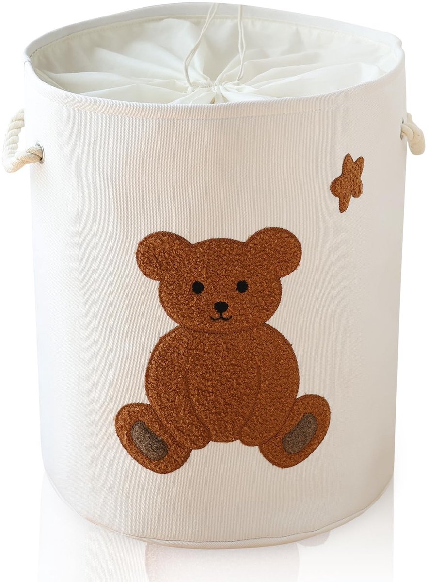 Omgoods- Wasmand 58 Liter - Opbergmand - Vouwbaar - Rond - Handvat - Kinderkamer - Speelgoedkist