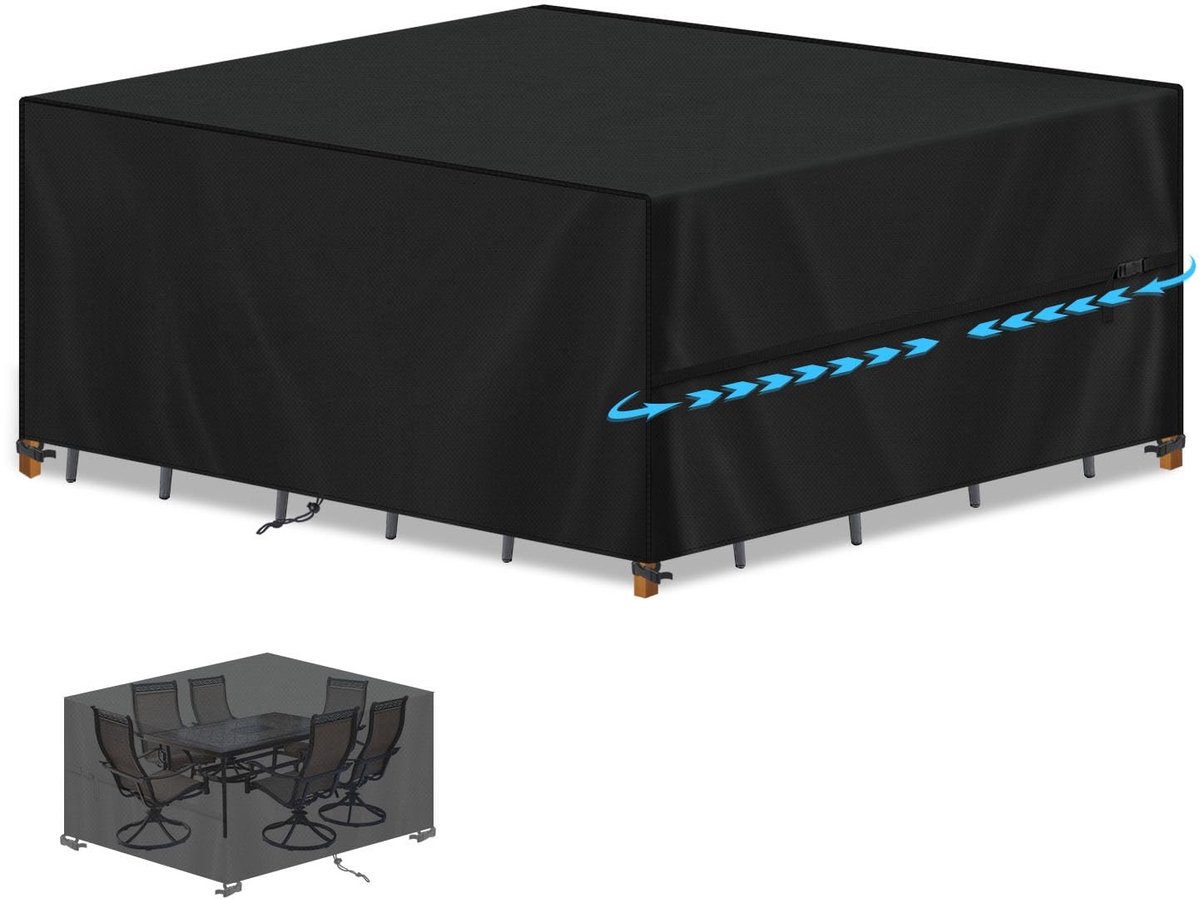 Omgoods - Waterdichte Tuinmeubelbeschermhoes met Trekkoord 220x180x80cm