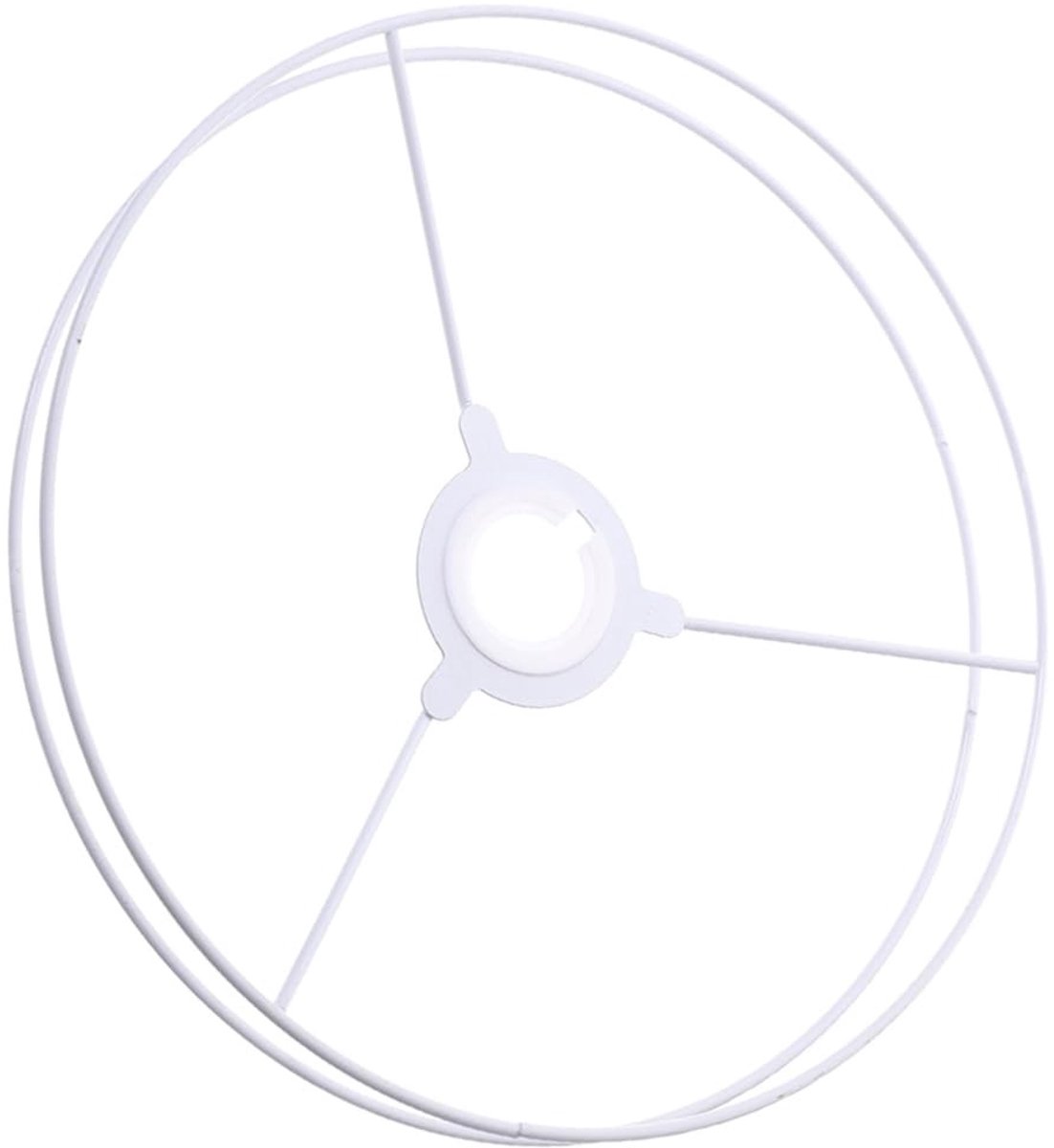 Omgoods - Lampshade Frame - DIY Lampenkap - Modern Design - Wit - Lampenaccessoires - Geschikt voor Pendel- en Tafellampen - 40 cm