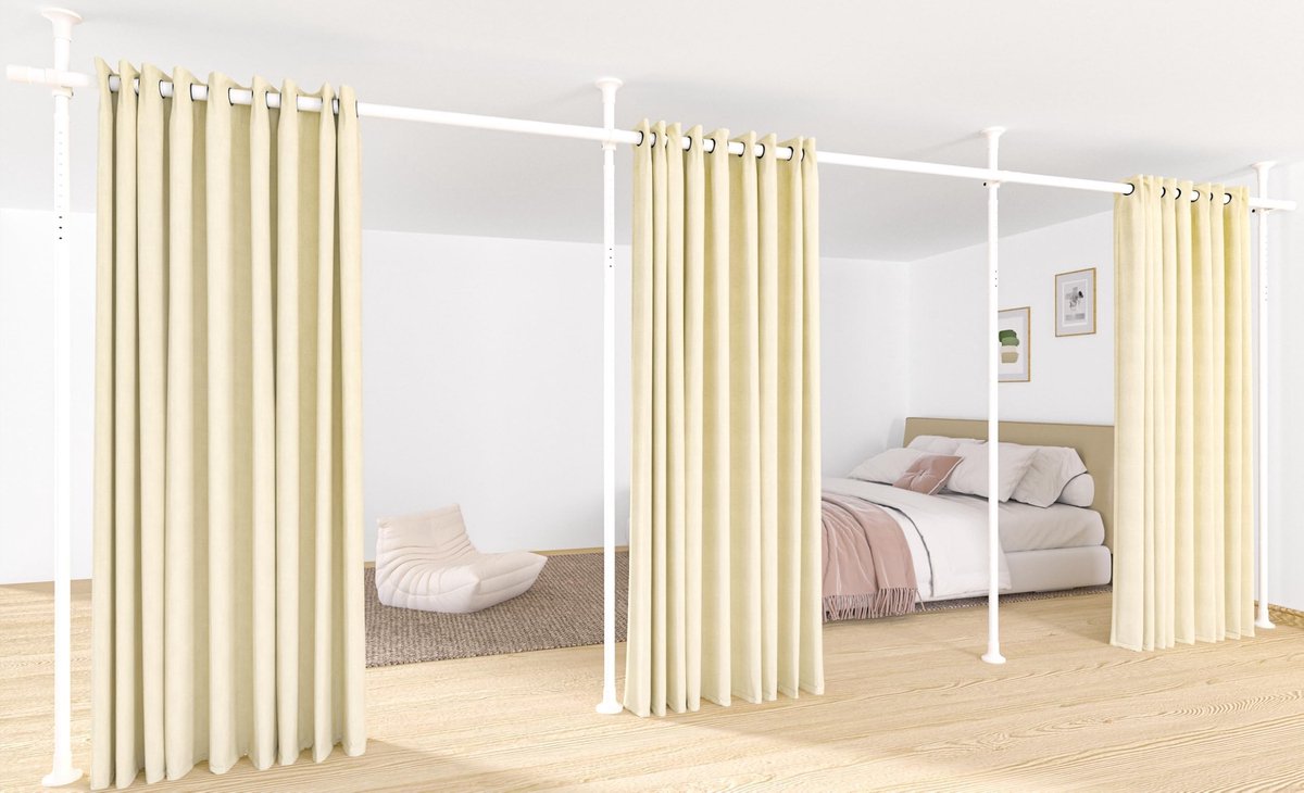 Omgoods - Roomdivider Paravent met Verstelbare Frame