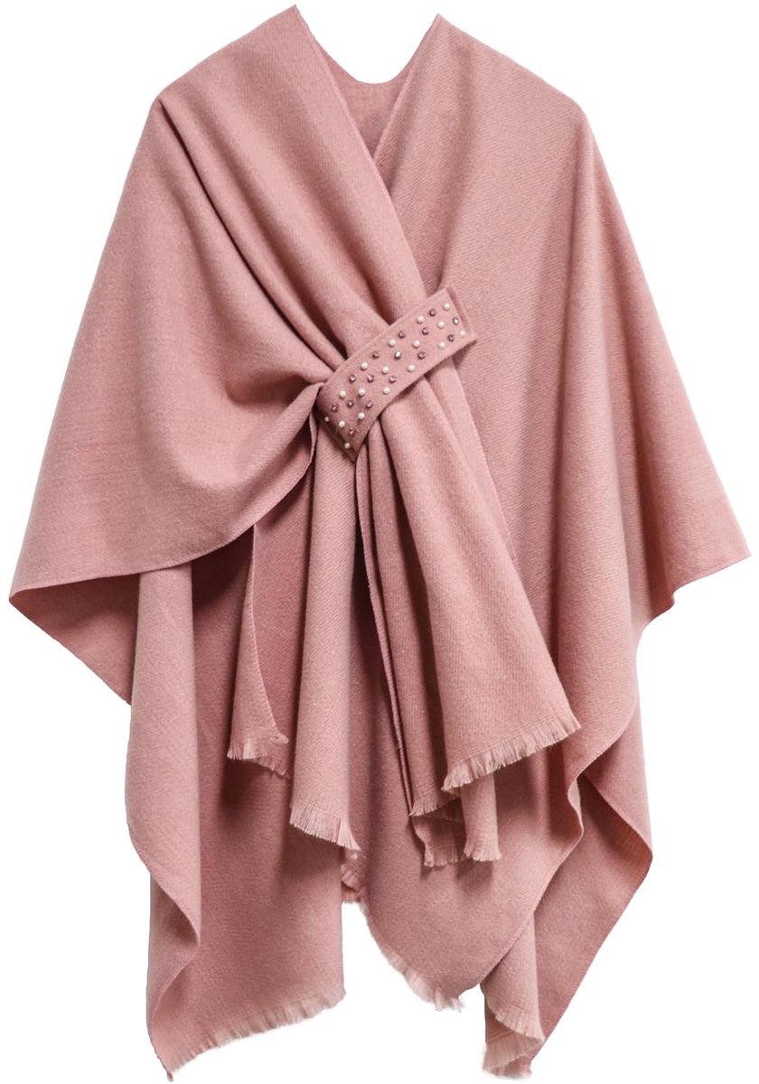 Omgoods - Vrouwelijke Omkeerbare Oversized Poncho en Cape