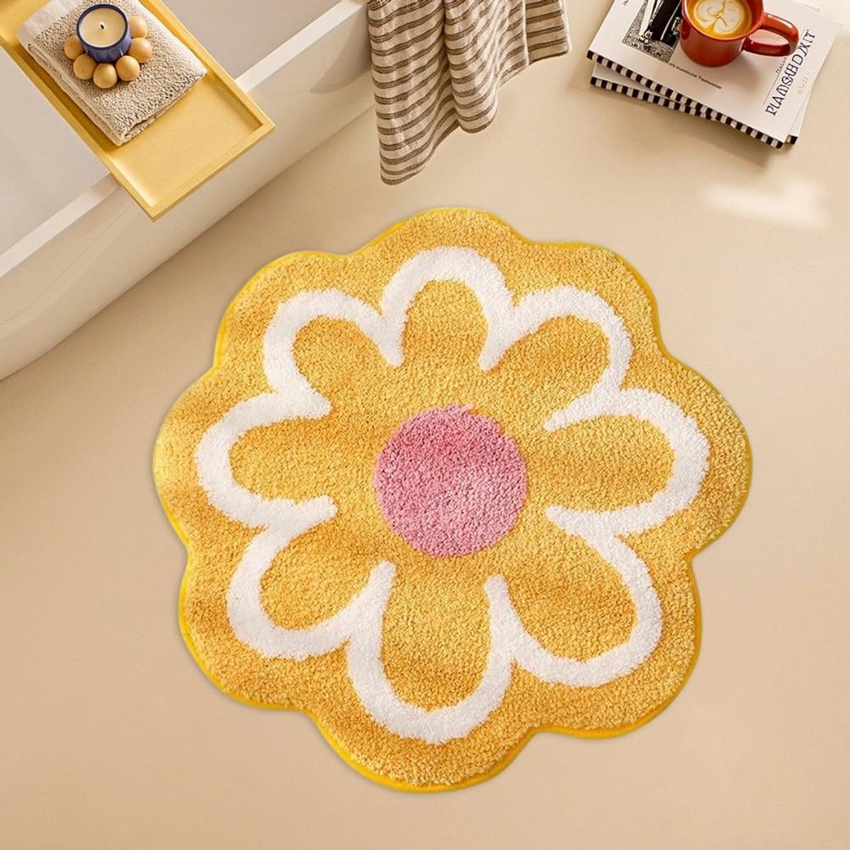 Omgoods - Badmat met Hoge Vochtabsorptie 40 x 40 cm