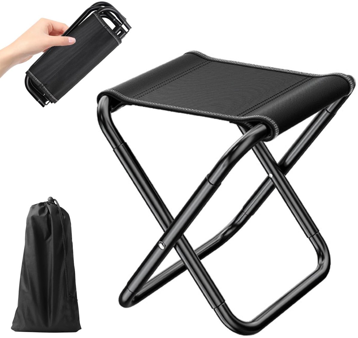 Omgoods - Vouwbare Campingstoel met Opbergtas voor Buiten