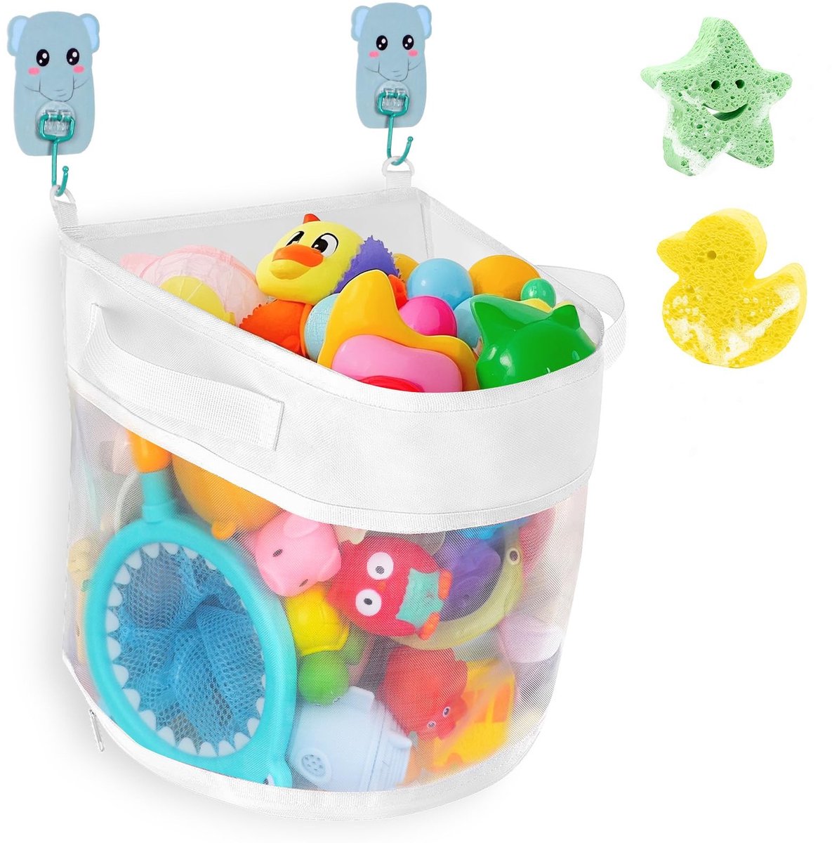 Omgoods - Bad Speelgoed Opslagzak met Rits en Suction Cups