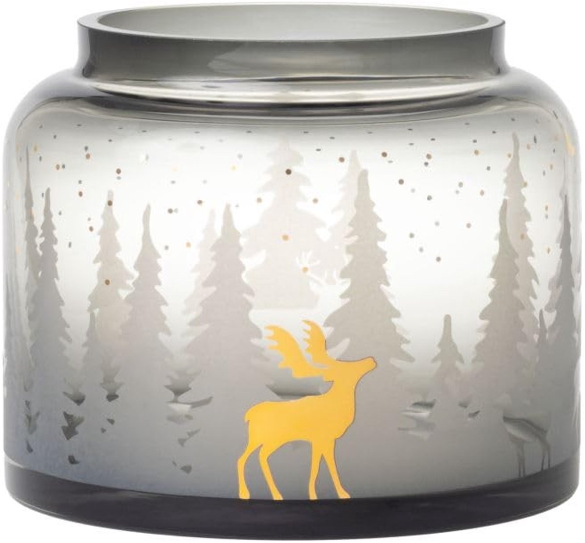 Omgoods - Wintervaas met Boslandschap van Glas, 19cm