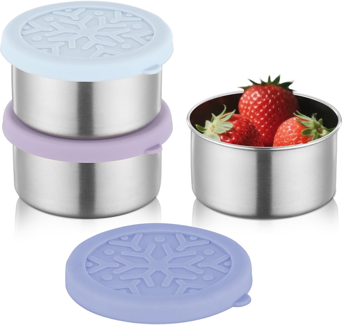 Omgoods - Set van 2 Voedselkommen - 220ml Lekvrije Lunchdozen