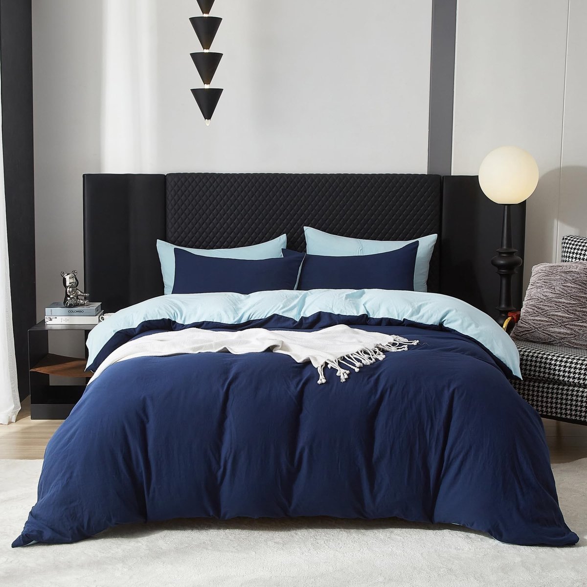 Omgoods - Katoenen Bedlinnen Set 155 x 220 cm voor Dubbel Bed