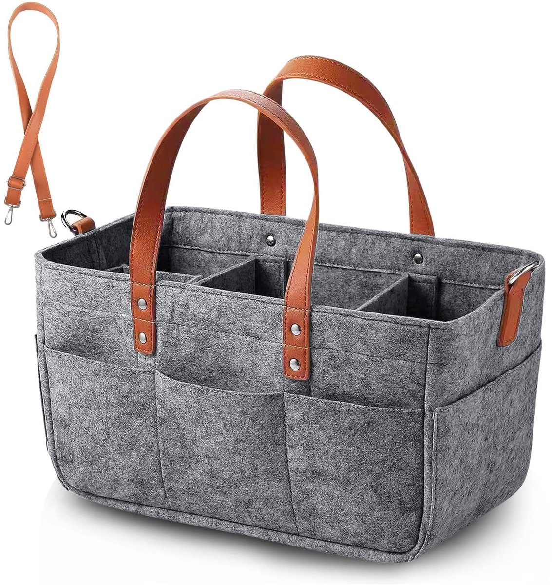 Omgoods - Vilten Tassen, Opvouwbare Draagtas 30L - Donkergrijs