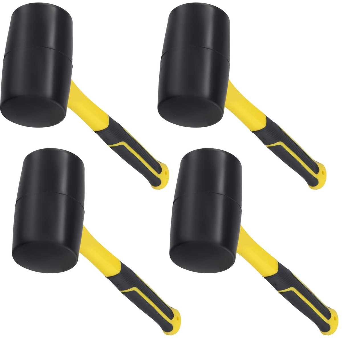 Omgoods - 4 Stuks Rubber Hamer voor Diverse Toepassingen