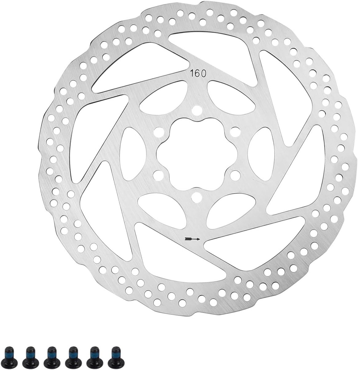 JANDH Bicycle brake disc, 160 mm, bicycle disc brake, stainless steel brake disc, stainless steel brake disc - ShopVlot