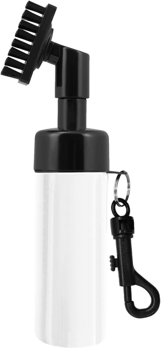 SnelShoppen - Golfclub Reinigingsborstel met Geperst Water Spraysysteem en Uittrekbare Clip, Nylon Borstels, 120ml Water, Golf Bag Essentie TP19
