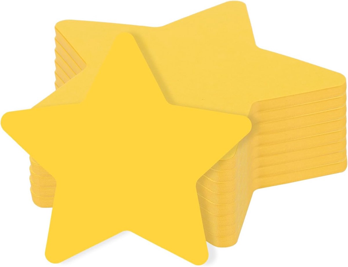 SnelShoppen - 100 Stuks Gouden Ster Uitknipsels 10cm Dubbelzijdig Papier voor Decoratie, School Craft Projecten, Feest en Klaslokaal Versiering