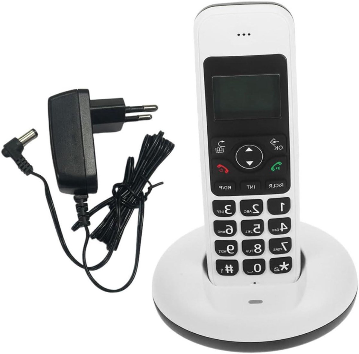Vaste Telefoon - Huistelefoon Draadloos - Communicatie Thuis - Grote Knoppen - 162 cm - Wit