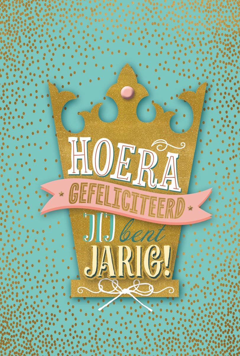 Wenskaart | 6 stuks | Luxe 3D wenskaart Hoera gefeliciteerd, jij bent jarig!