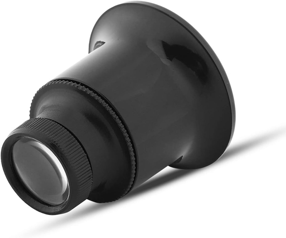 SnelShoppen - 20x Vergrootglas Loupe voor Horloge Reparatie - Lichtgewicht Dubbel Glazen Lens Juwelen Vergrootglas - Professioneel Gebruik