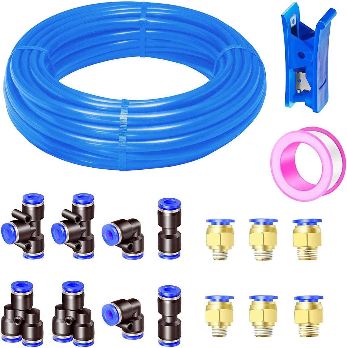 Slang 10 m 3/8 inch - blauwe polyurethaan - hoge drukbestendig - ideaal voor langdurig gebruik - ShopVlot