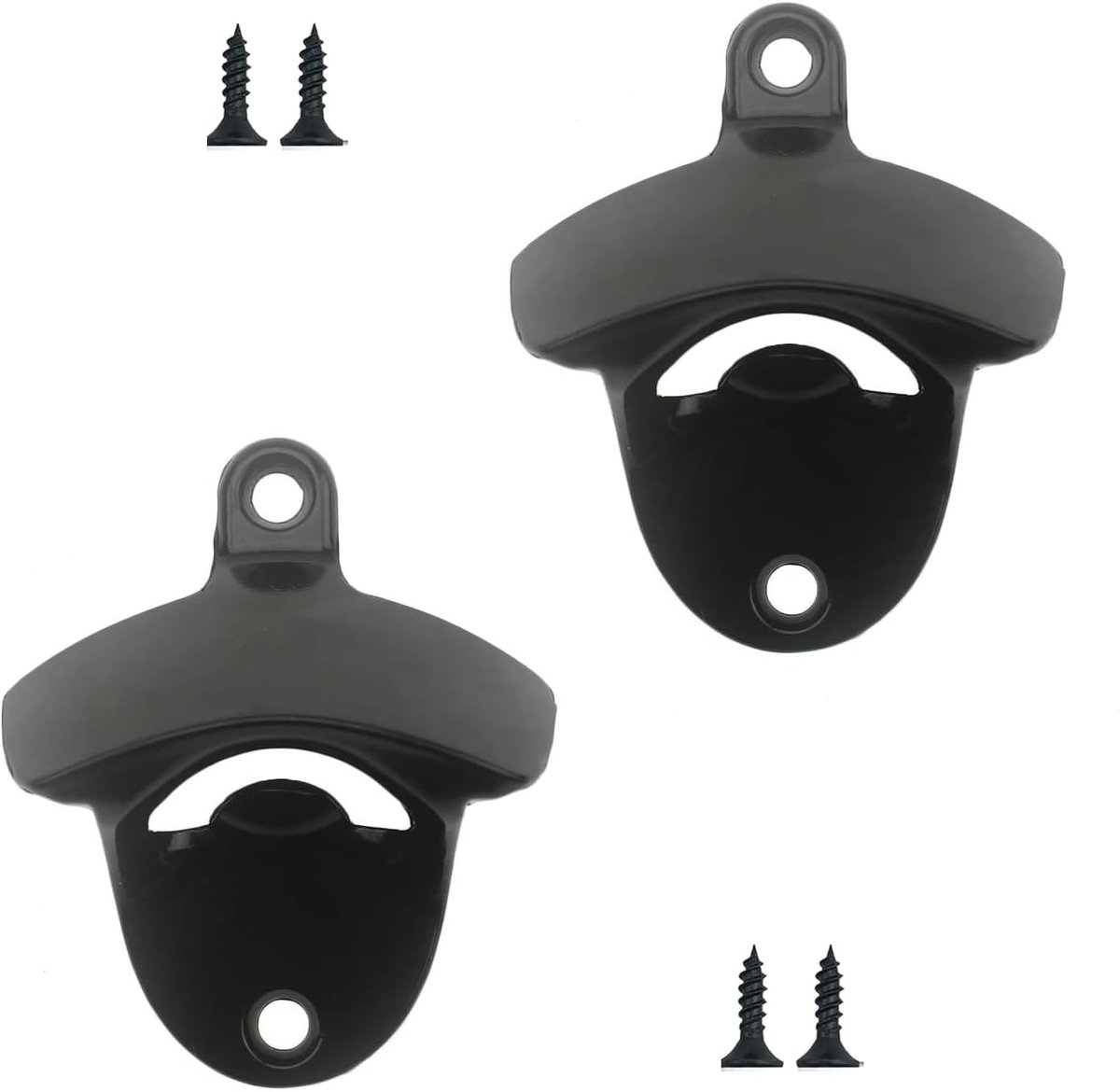 Flessenopener muur zwart - robuust zinklegering - vintage uitstraling - perfect voor thuisgebruik - ShopVlot