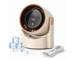 Bladeless Ventilator – Oplaadbare Tafelventilator & Muurventilator – 100 Snelheden – Stille Koeling…