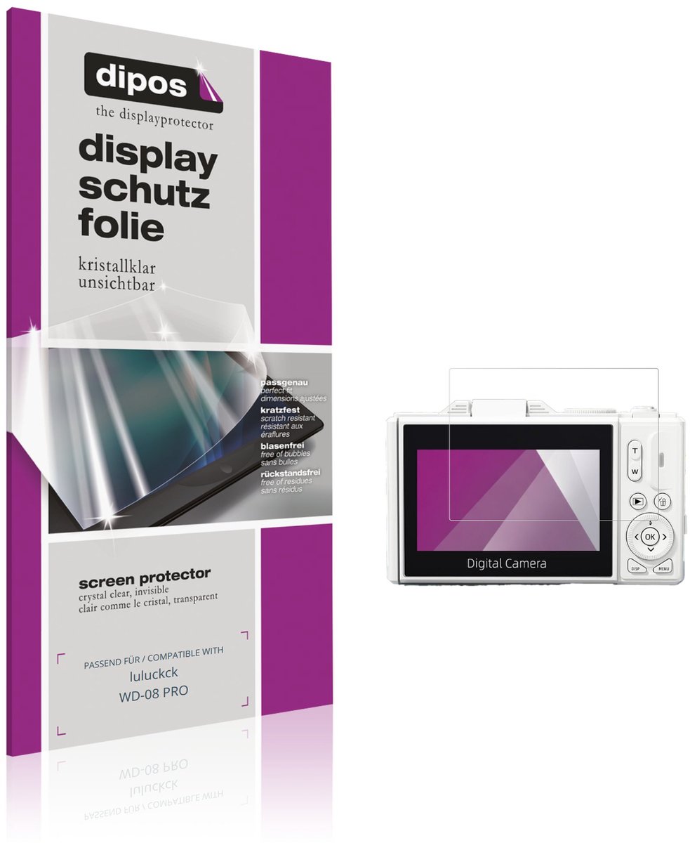 dipos – 4x Beschermfolie geschikt voor luluckck WD-08 PRO | Krasbestendige & heldere Screenprotector Ultra-Thin
