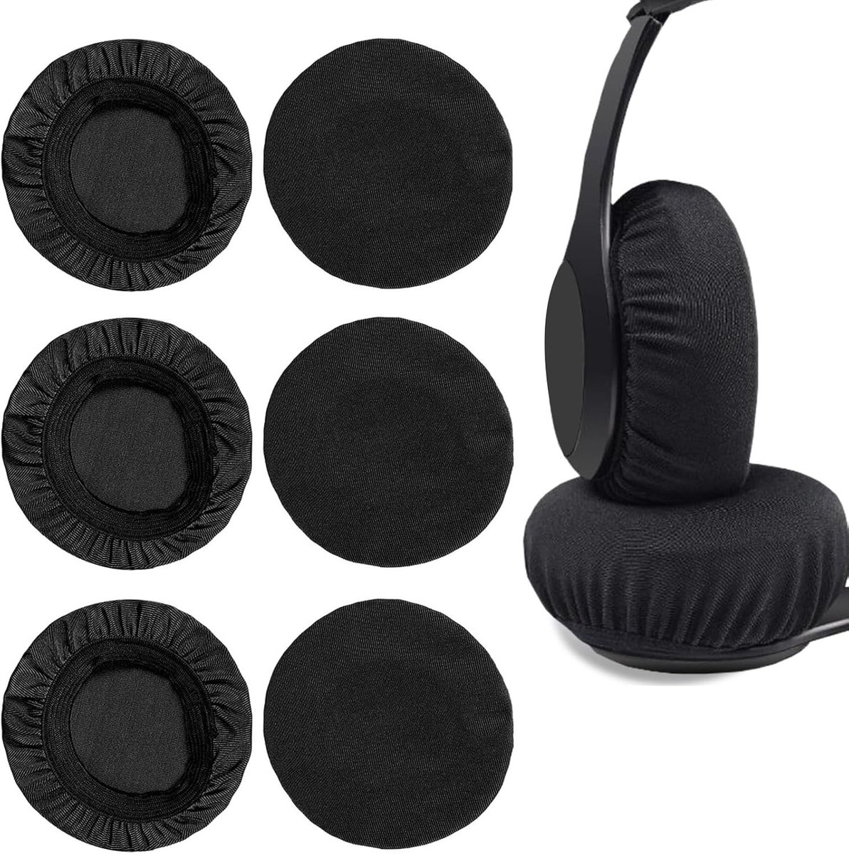Hoofdtelefoon covers stretchable - wasbaar - zacht en comfortabel - bescherming voor gym en gaming - SnelShoppen