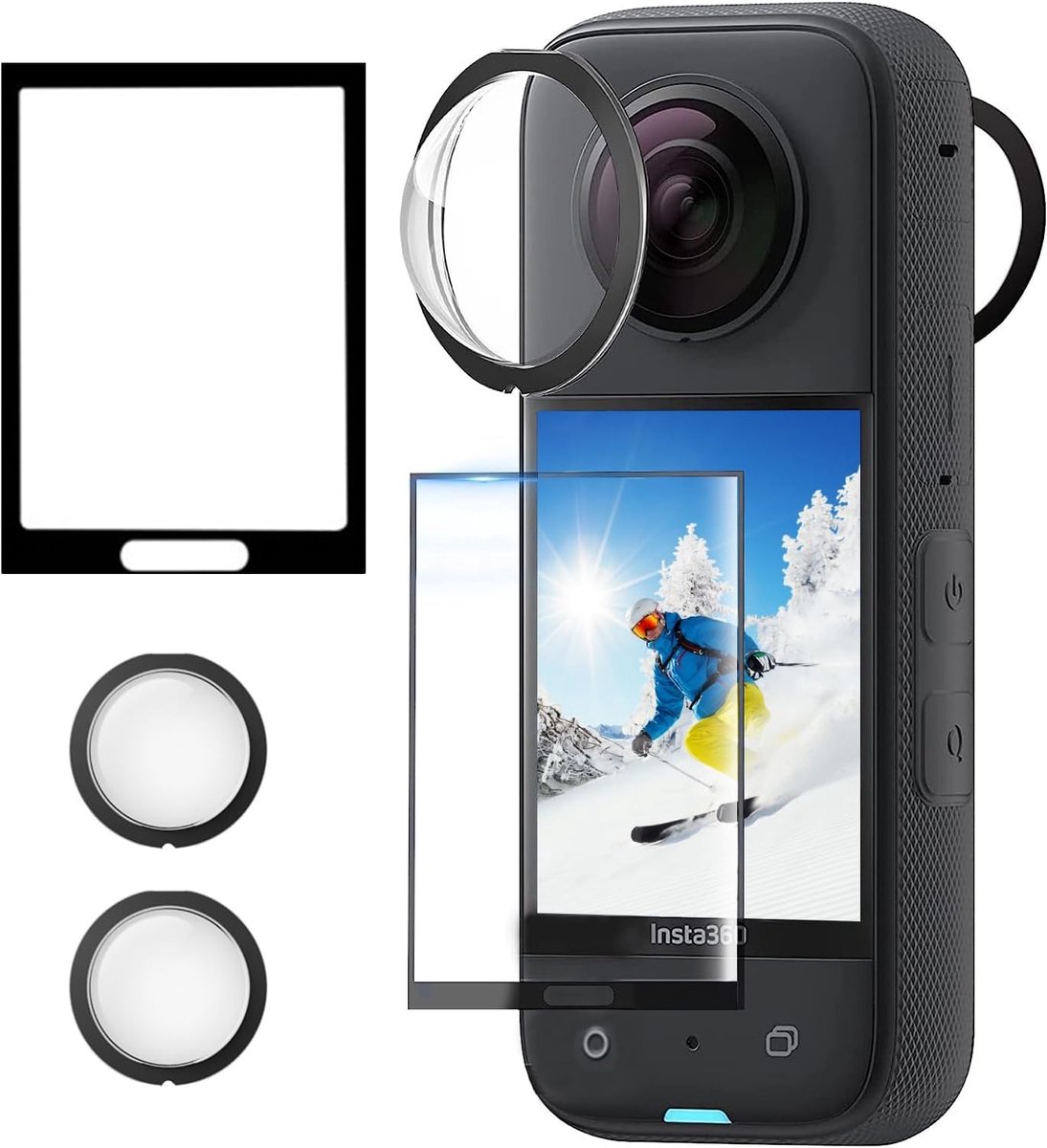 Lensbescherming Insta 360 X3 - Krasbestendig 9H - Schermbeschermer - Ideaal voor avontuurlijke opnames - SnelShoppen
