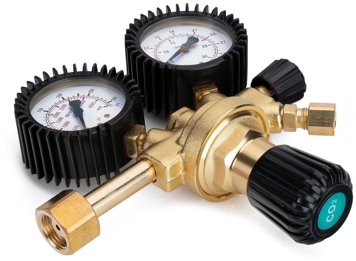 Drukregelaar argon/CO2 315 bar - voor MIG/MAG en TIG - robuust en professioneel - optimale drukbeheersing - SnelShoppen