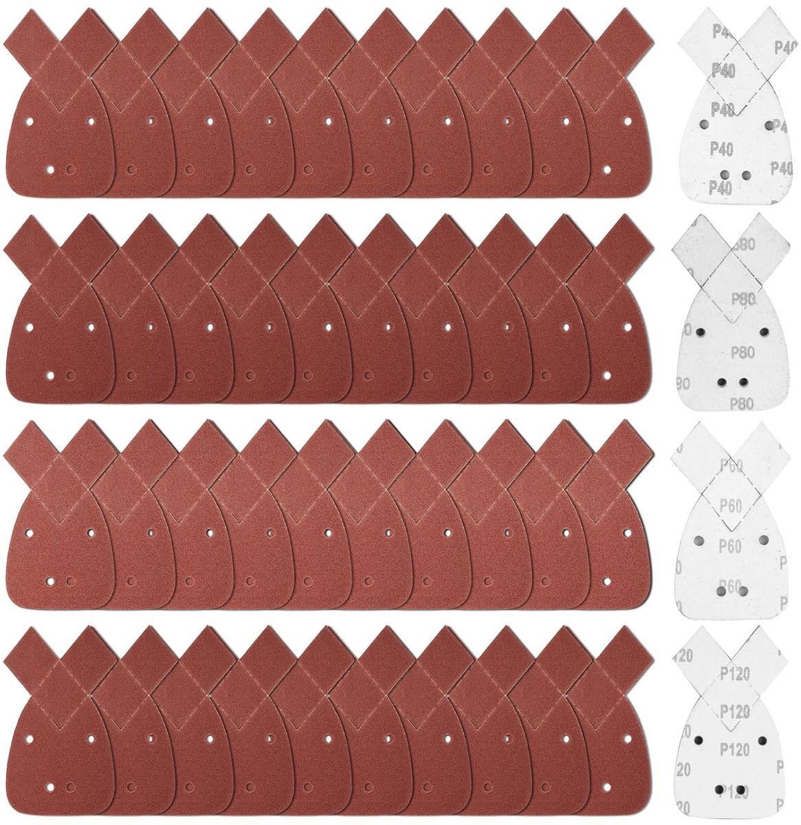 Schuurpapier voor Black & Decker Mouse - 40 stuks - 40-120 korrel - ideaal voor fijn schuren en detailwerk - SnelShoppen