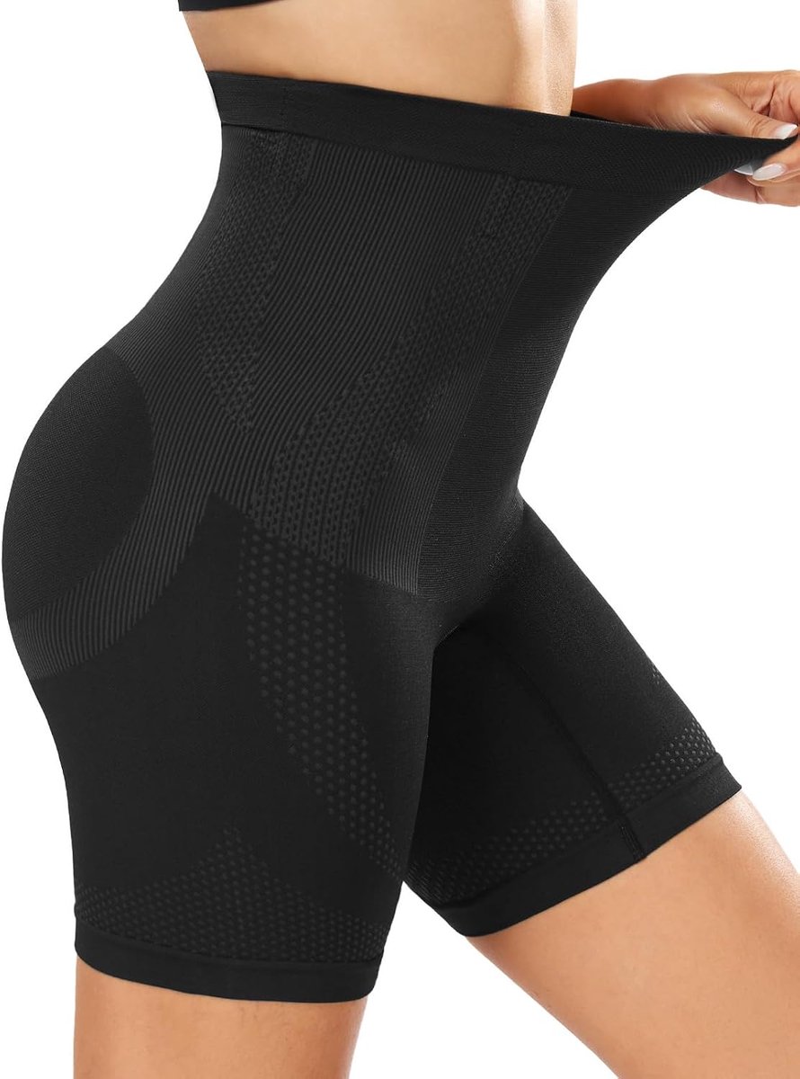 Compressiekous voor dames, hoge taille, elastisch, naadloos, vormend, platte buik, onderbroek voor dames, met antislip shapewear na de geboorte
